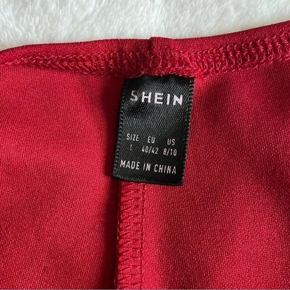 Red Lace Back Romper - Picture 8 of 8